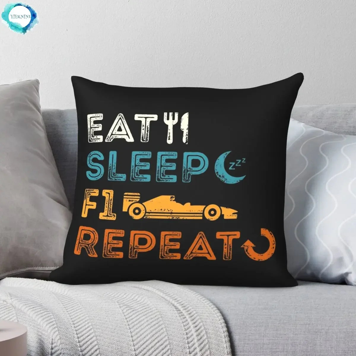 Eat Sleep F1 Repeat Pillow case