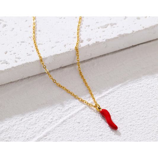 Little Red Pepper Pendant Cute Jewelry